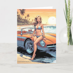 Mädchen mit Sportwagen