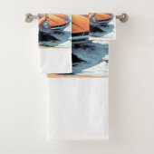 Mädchen mit Sportwagen Badhandtuch Set (Insitu)