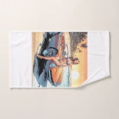 Mädchen mit Sportwagen Badhandtuch Set (Handtuch)