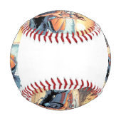 Mädchen mit Sportwagen Baseball (Vorderseite)