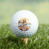 Mädchen mit Sportwagen Golfball (Insitu T-Shirt)