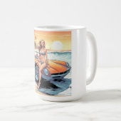 Mädchen mit Sportwagen Kaffeetasse (VorderseiteRechts)
