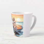Mädchen mit Sportwagen Milchtasse (Rechte Ecke)