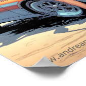 Mädchen mit Sportwagen Poster (Ecke)