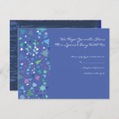 Mädchen mit Sternen in ihrem Haar Bat Mitzvah Repl RSVP Karte (Vorne/Hinten)