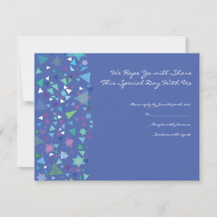 Mädchen mit Sternen in ihrem Haar Bat Mitzvah Repl RSVP Karte