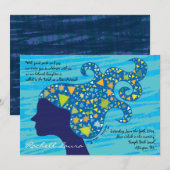 Mädchen mit Sternen in ihrem Haar ZURÜCK Einladung (Vorne/Hinten)