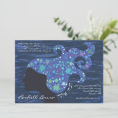 Mädchen mit Sternen in ihrer Haar-Schläger Mitzvah Einladung (Stehend Vorderseite)