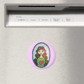 Mädchen mit Sternen in ihrer Haare Magnet (In Situ (Geschirrspüler))