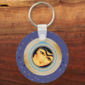 Mädchen mit Sternen Schlüsselanhänger - Charmantes (Rückseite)