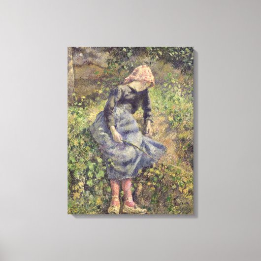 Mädchen mit Stick, 1881 Leinwanddruck (Vorderseite)