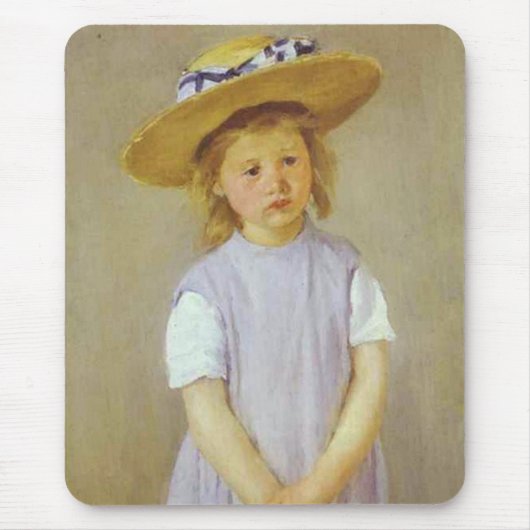 Mädchen mit Strohhut, Mary Cassatt Mauspad (Vorne)