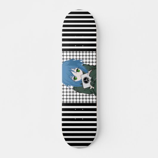 Mädchen mit Tablette Skateboard (Vorne)