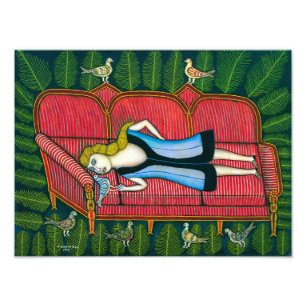 Mädchen mit Tauben   Morris Hirshfield   Fotodruck