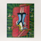 Mädchen mit Tauben | Morris Hirshfield | Puzzle (Vertikal)