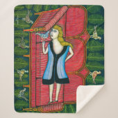 Mädchen mit Tauben | Morris Hirshfield | Sherpadecke (Vorderseite)