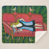 Mädchen mit Tauben | Morris Hirshfield | Sherpadecke (Vorderseite (Horizontal))