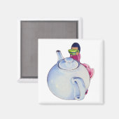 Mädchen mit Tea Magnet (Vorderseite/Rückseite)