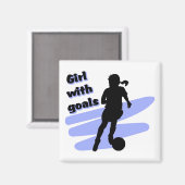 Mädchen mit Tore-Magnet Magnet (Vorderseite/Rückseite)