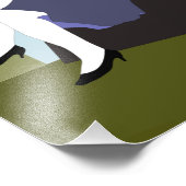 Mädchen mit Umbrella Foto Print (Ecke)