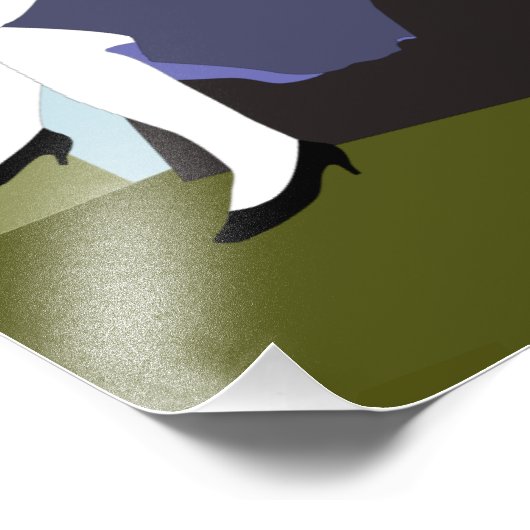 Mädchen mit Umbrella Foto Print (Ecke)