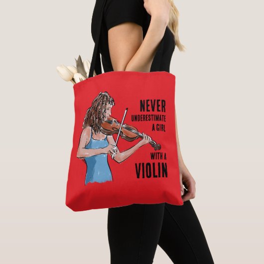 Mädchen mit Violinentasche Tasche (Von Nahem)