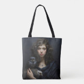 Mädchen mit Vögeln Tasche (Rückseite)