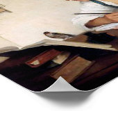 Mädchen mit Vogelposter Poster (Ecke)