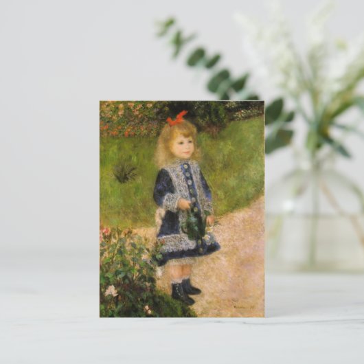 Mädchen mit Wasserkocher Postkarte (Stehend Vorderseite)