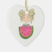 Mädchen mit Wassermelone Keramikornament (Rechts)