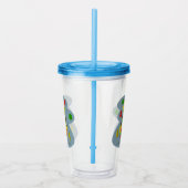 Mädchen mit Weihnachts-Geschenkboxen Acryltrinkbecher (Rechts)