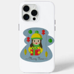 Mädchen mit Weihnachts-Geschenkboxen Case-Mate iPhone Hülle