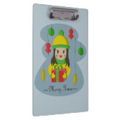Mädchen mit Weihnachts-Geschenkboxen Klemmbrett (Rechts)