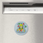 Mädchen mit Weihnachts-Geschenkboxen Magnet (In Situ (Geschirrspüler))