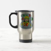 Mädchen mit Weihnachts-Geschenkboxen Reisebecher (Links)