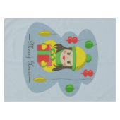 Mädchen mit Weihnachts-Geschenkboxen Tischdecke (Vorderseite (Horizontal))