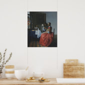 Mädchen mit Weinglas — Vermeer Poster (Küche)