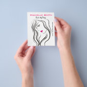 Mädchen mit welligem Haar Frisuren-Styling-Markenz Flyer (Gruppe)