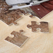 Mädchen mit Wolf und Skaten Winter Jigsaw Puzzle (Seite)