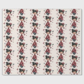 Mädchen mit Zauberstab und Schmetterlingsmuster Geschenkpapier (Flach)