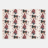 Mädchen mit Zauberstab und Schmetterlingsmuster Geschenkpapier Set (Vorderseite 2)