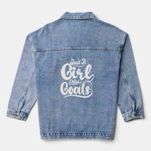 MÄDCHEN MIT ZIELEN DENIM JACKET JEANSJACKE (Rückseite)