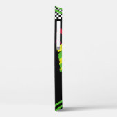 Mädchen mit Zigarette und ungeschliffener farbiger Case-Mate iPhone Hülle (Rückseite / Links)