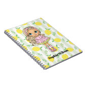 Mädchen mit Zitronen Preppy Back-To-School Notizblock (Rechte Seite)