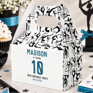 Mädchen moderne schwarze Gymnastik Kinder 10. Gebu Geschenkschachtel