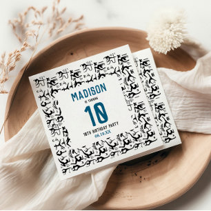 Mädchen moderne schwarze Gymnastik Kinder 10. Gebu Serviette