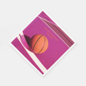 Mädchen Moderne Sportkids Pink Court Basketball Serviette (Ecke)