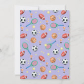 Mädchen Moderner Lila Kindergeburtstag Einladung (Rückseite)