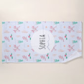 Mädchen Moderner und Niedlicher Axolotl Pattern Ki Strandtuch (Vorderseite)