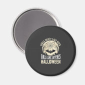 Mädchen mögen Hexen Halloween-Fledermaus-Design_1 Magnet (Vorderseite/Rückseite)